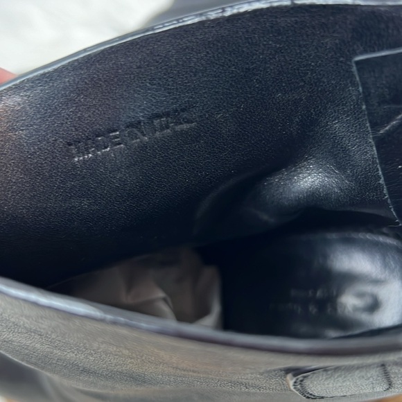 RAG & BONE l Newbury Black Leather Semi Pointed Toe Zipper Back 3" Heel Size 6 - Picture 7 of 12